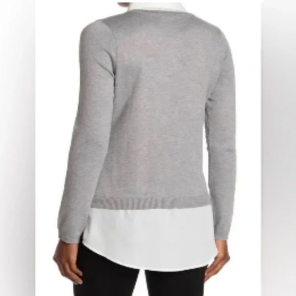 Adrianna Papell Button Front Sweater/shirt combo szM - Picture 2 of 16